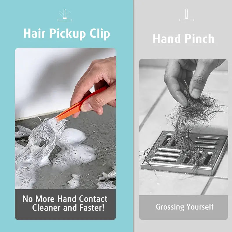 AIR U 3-In-1 Floor Scrub Brush with Multi-Purpose Long Handle, 360°Rotating Scrape, Heavy-Duty Stiff Bristles - Scrubber Squeegee Combo, Shower Broom Squeegee for Bathroom, Patio, Kitchen - Household Items, Home Goods, Deep Cleaning House Supplies
