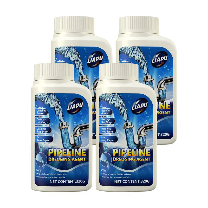 Liapu Powerful Drain Cleaner Plastic Bottle (3 Pcs) - Household Kitchen Cleaner, Drain Cleaning Tool, 99% Bacteria Kill, Odor-Free, Pipe-Damage-Free, High-Temp Use, Dissolves 200+ Blockages (Hair & Fat), Deep Dirt Removal Solution, Yes