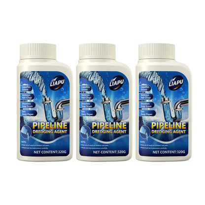 Liapu Powerful Drain Cleaner Plastic Bottle (3 Pcs) - Household Kitchen Cleaner, Drain Cleaning Tool, 99% Bacteria Kill, Odor-Free, Pipe-Damage-Free, High-Temp Use, Dissolves 200+ Blockages (Hair & Fat), Deep Dirt Removal Solution, Yes