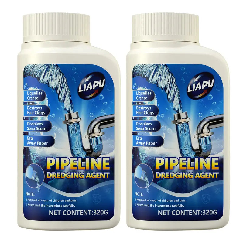 Liapu Powerful Drain Cleaner Plastic Bottle (3 Pcs) - Household Kitchen Cleaner, Drain Cleaning Tool, 99% Bacteria Kill, Odor-Free, Pipe-Damage-Free, High-Temp Use, Dissolves 200+ Blockages (Hair & Fat), Deep Dirt Removal Solution, Yes