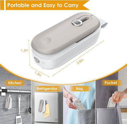 Mini Bag Sealer with Cutter, 2 in 1 