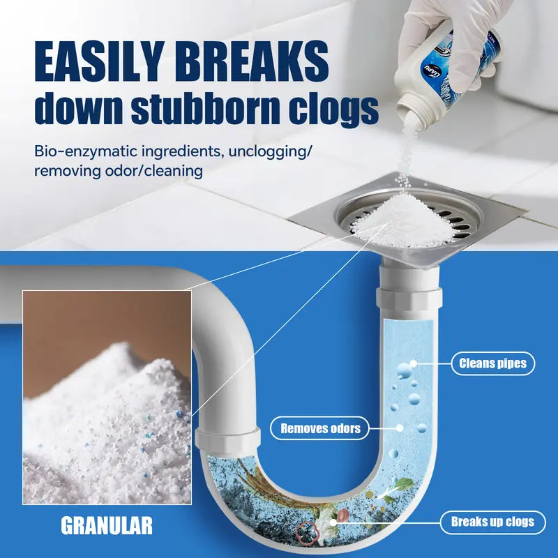 Liapu Powerful Drain Cleaner Plastic Bottle (3 Pcs) - Household Kitchen Cleaner, Drain Cleaning Tool, 99% Bacteria Kill, Odor-Free, Pipe-Damage-Free, High-Temp Use, Dissolves 200+ Blockages (Hair & Fat), Deep Dirt Removal Solution, Yes